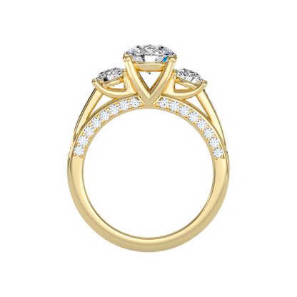 Unmatched Halo Solitaire Ring - Two
