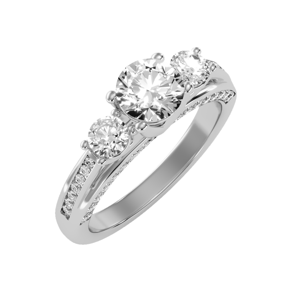 Unmatched Halo Solitaire Ring - Five