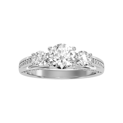Unmatched Halo Solitaire Ring - Six