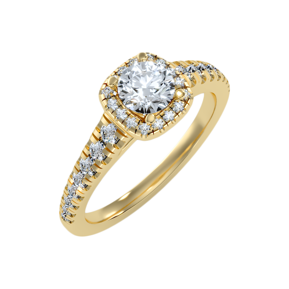 Unparralel Halo Ring In 925 Sterling Silver - One