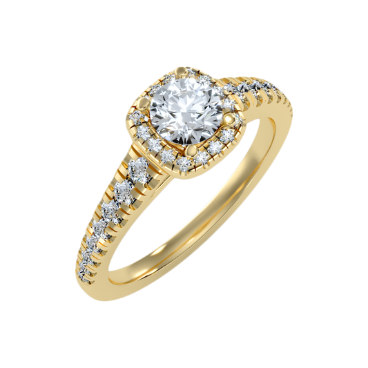 Unparralel Halo Ring In 925 Sterling Silver - One
