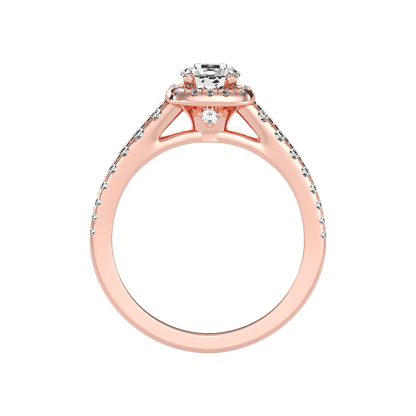 Unparralel Halo Ring In 925 Sterling Silver - Ten