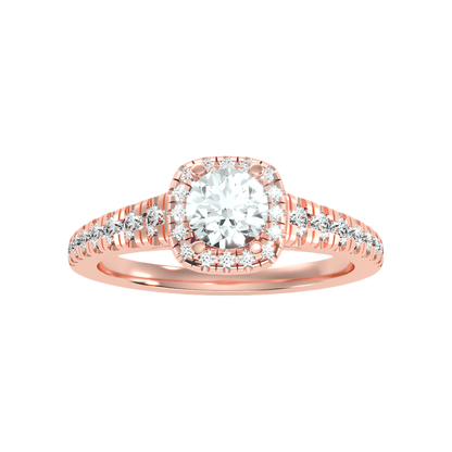 Unparralel Halo Ring In 925 Sterling Silver - Eleven