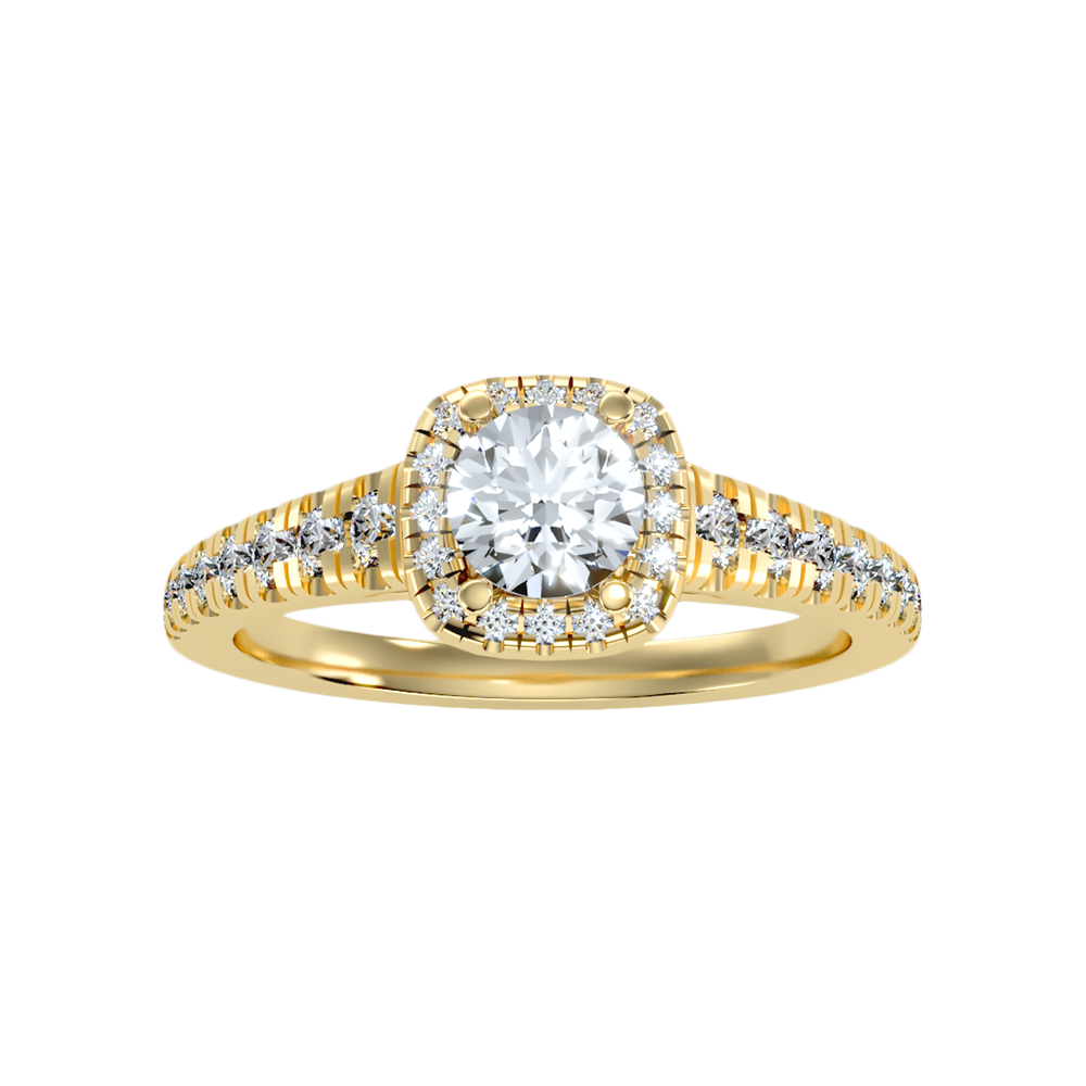 Unparralel Halo Ring In 925 Sterling Silver - Three