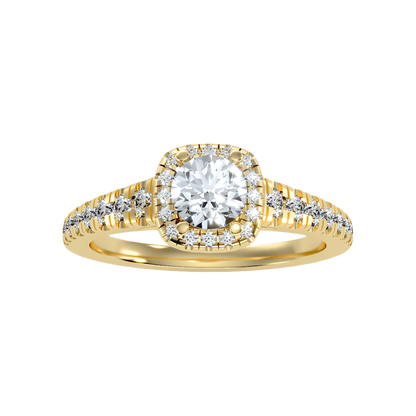 Unparralel Halo Ring In 925 Sterling Silver - Three