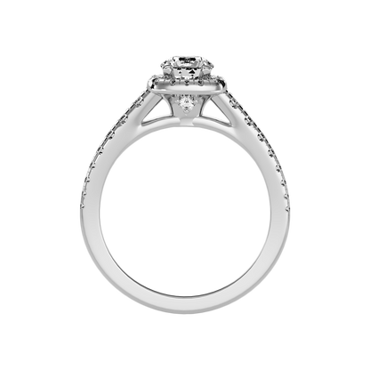 Unparralel Halo Ring In 925 Sterling Silver - Eight