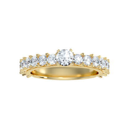 Rare Solitaire Ring In 925 Sterling Silver - Ten