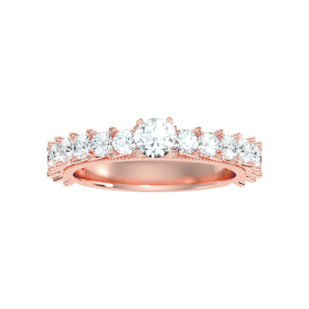 Rare Solitaire Ring In 925 Sterling Silver - Three