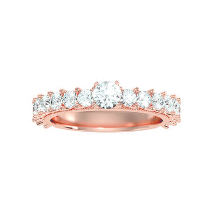 Rare Solitaire Ring In 925 Sterling Silver - Three