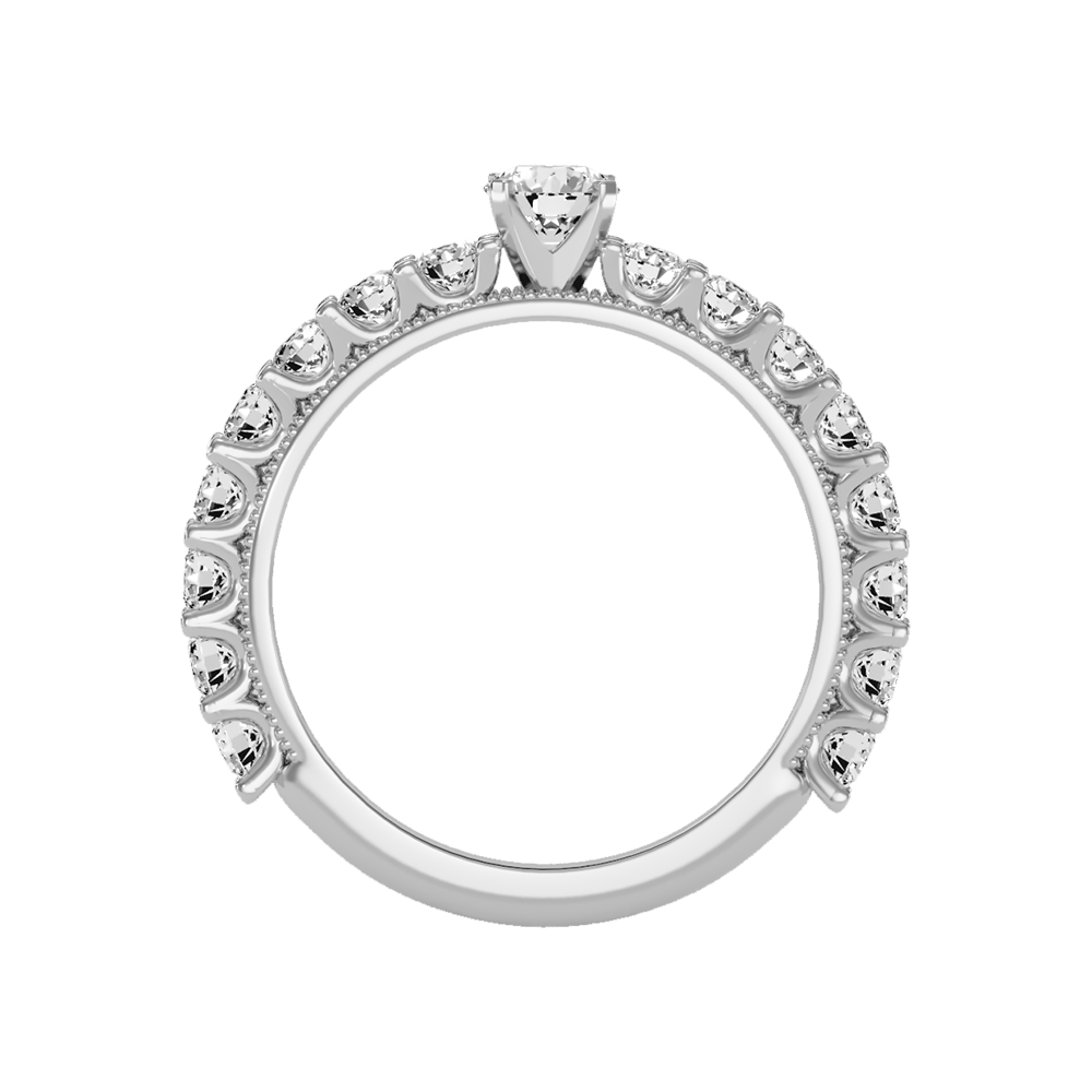 Rare Solitaire Ring In 925 Sterling Silver - Eight