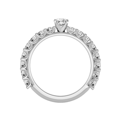 Rare Solitaire Ring In 925 Sterling Silver - Eight