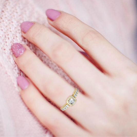 Unusual Diamond Engagement Ring - One