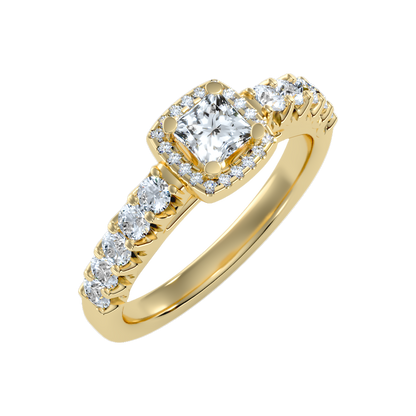 Unusual Diamond Engagement Ring - Ten
