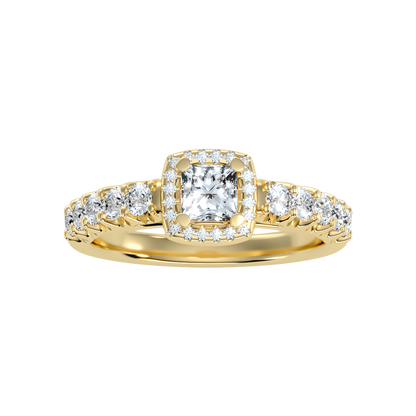 Unusual Diamond Engagement Ring In 925 Sterling Silver - Eleven