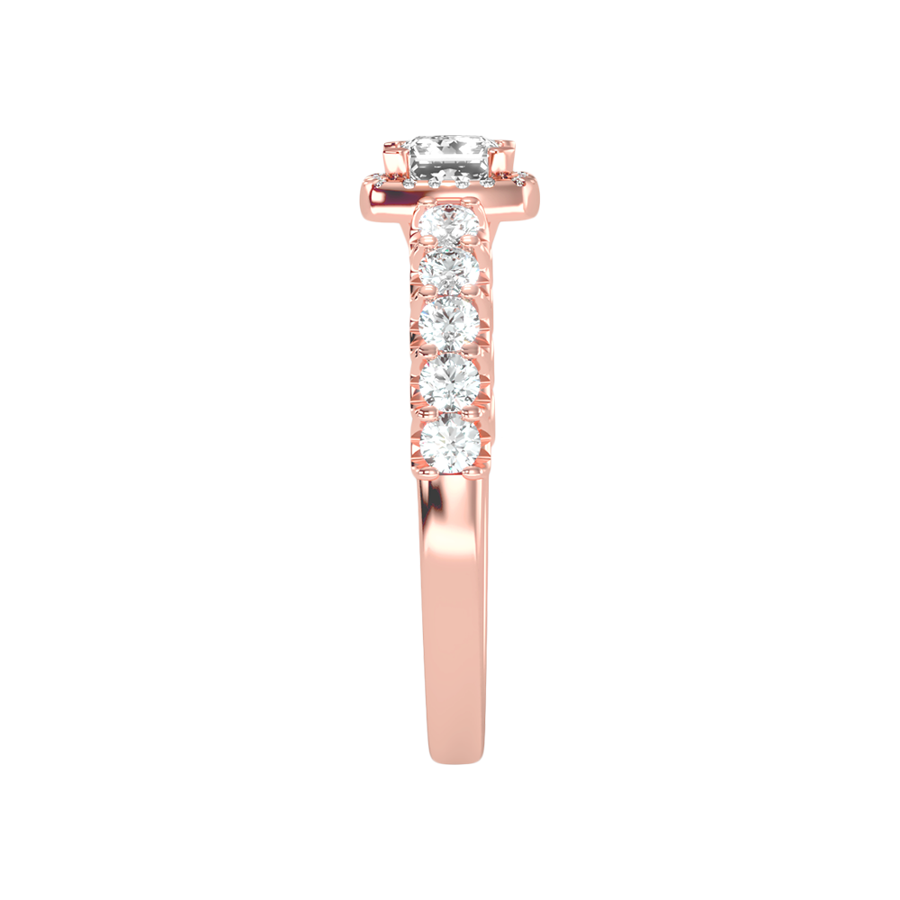 Unusual Diamond Engagement Ring In 925 Sterling Silver - Nine