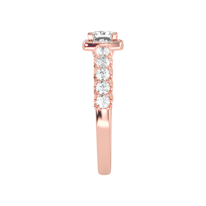 Unusual Diamond Engagement Ring In 925 Sterling Silver - Nine
