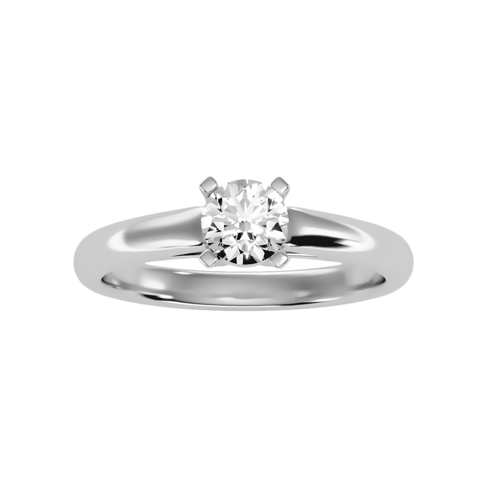 Vello Classic Solitaire Ring In 925 Sterling Silver - Three