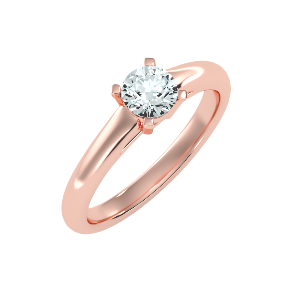 Vello Classic Solitaire Ring In 925 Sterling Silver - Five