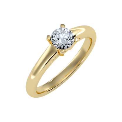 Vello Classic Solitaire Ring In 925 Sterling Silver - Nine