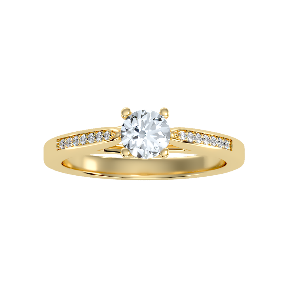 Venerable Solitaire Ring In 925 Sterling Silver - Three