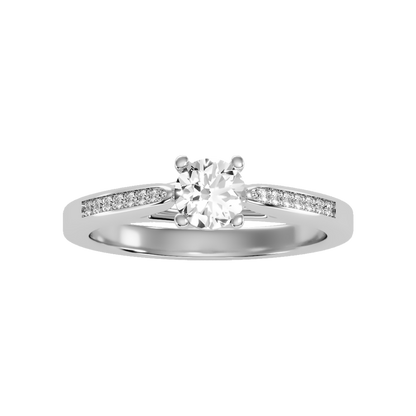 Venerable Solitaire Ring In 925 Sterling Silver - Six