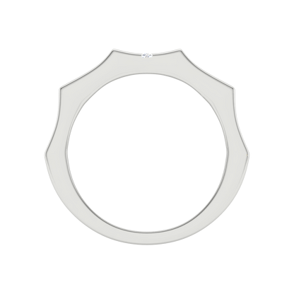 Vienne Broad Band Diamond Ring In 925 Sterling Silver - Eight