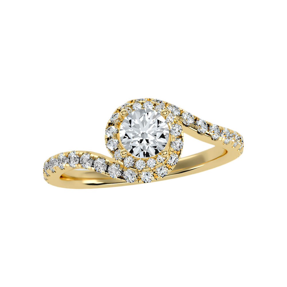 Vigorous Halo Ring In 925 Sterling Silver - Ten