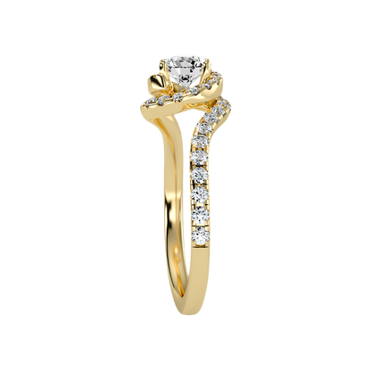 Vigorous Halo Ring In 925 Sterling Silver - Eleven