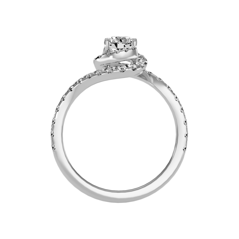 Vigorous Halo Ring In 925 Sterling Silver - Two