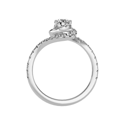 Vigorous Halo Ring In 925 Sterling Silver - Two
