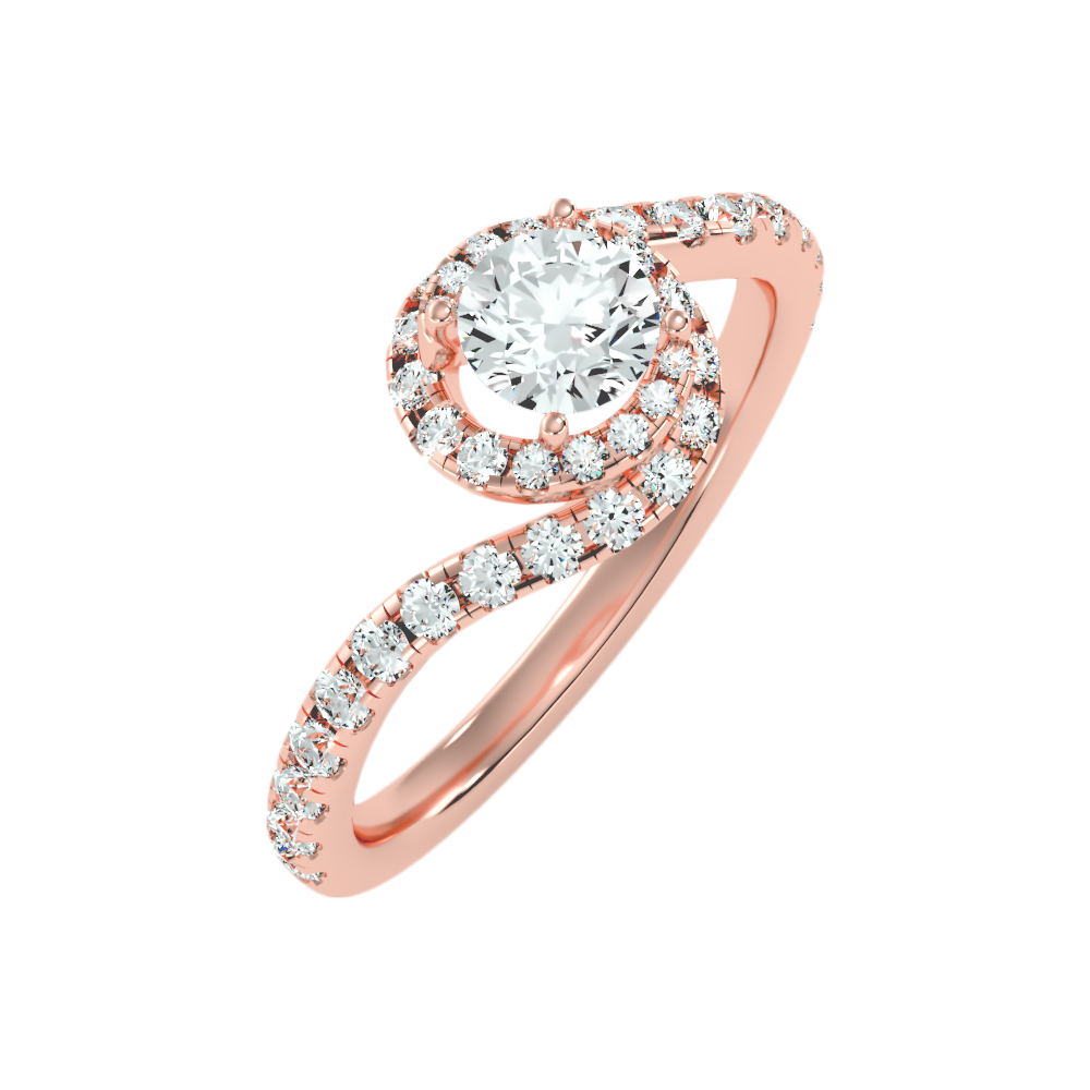 Vigorous Halo Ring In 925 Sterling Silver - Five