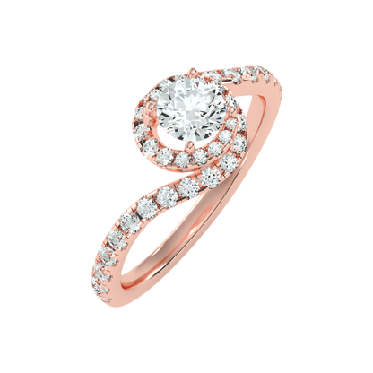 Vigorous Halo Ring In 925 Sterling Silver - Five