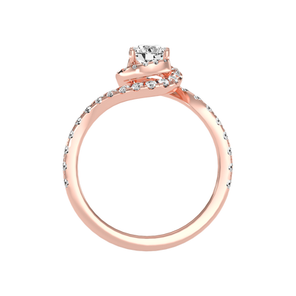 Vigorous Halo Ring In 925 Sterling Silver - Six