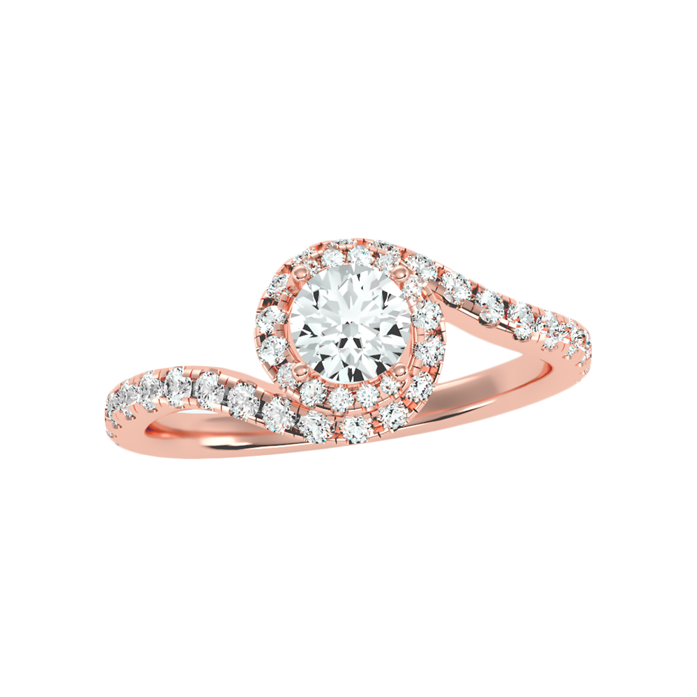 Vigorous Halo Ring In 925 Sterling Silver - Seven
