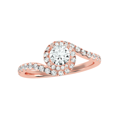 Vigorous Halo Ring In 925 Sterling Silver - Seven