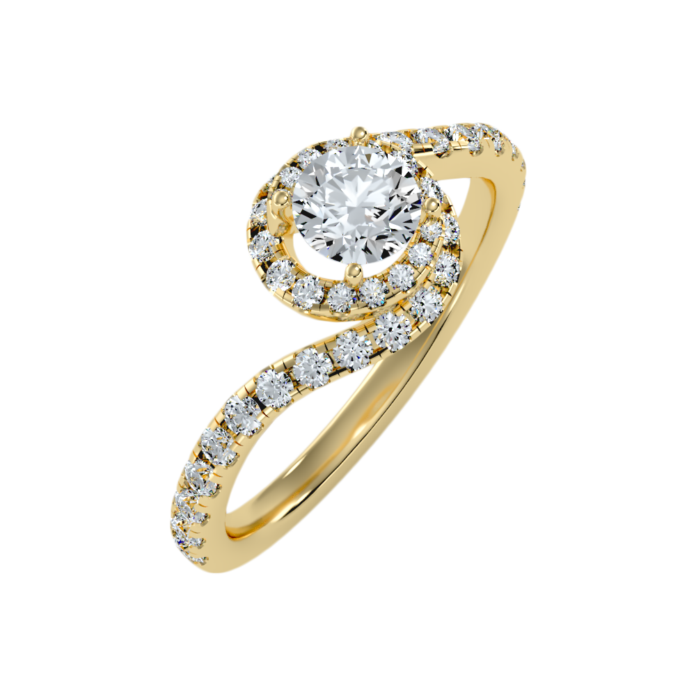 Vigorous Halo Ring In 925 Sterling Silver - Nine
