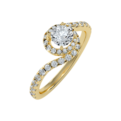 Vigorous Halo Ring In 925 Sterling Silver - Nine