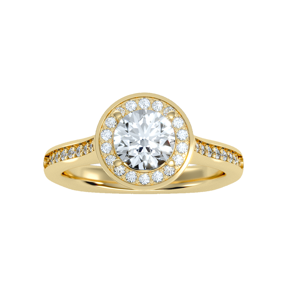 Vintage Classic Halo Diamond Engagement Ring - Ten