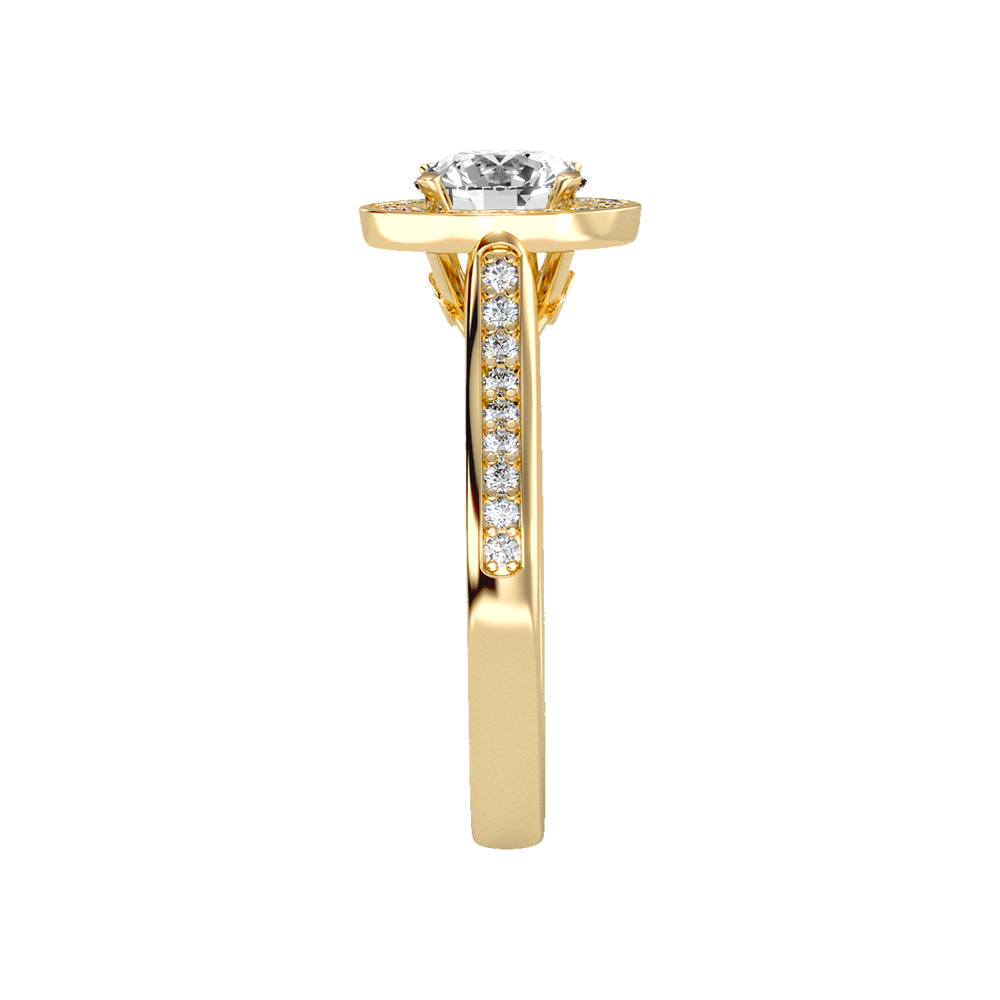 Vintage Classic Halo Diamond Engagement Ring - Eleven