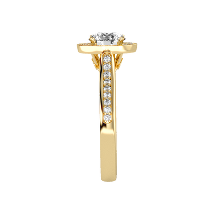 Vintage Classic Halo Diamond Engagement Ring - Eleven