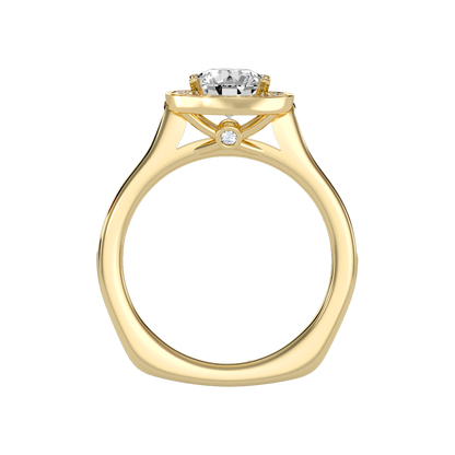 Vintage Classic Halo Diamond Engagement Ring In 925 Sterling Silver - Twelve