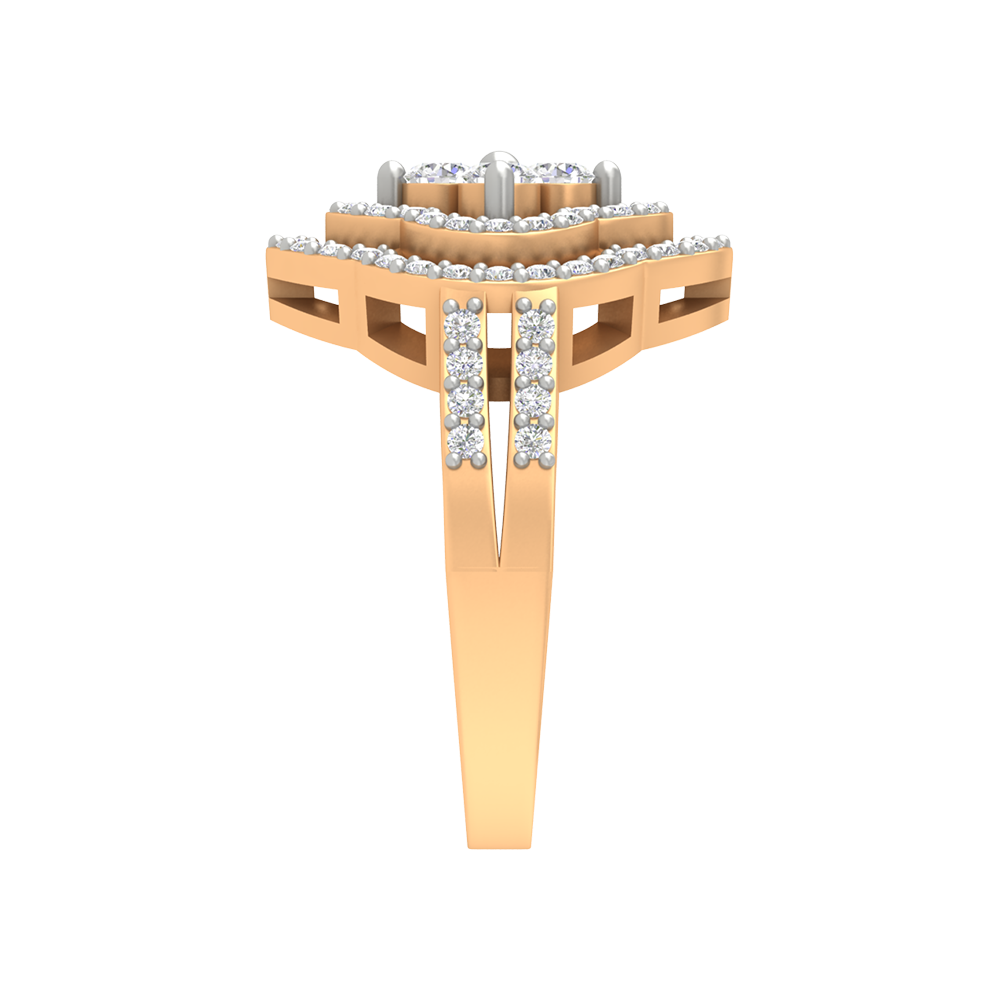 Vintage Inspired Cocktail Ring In 925 Sterling Silver - Eleven