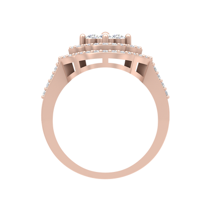 Vintage Inspired Cocktail Ring In 925 Sterling Silver - Four
