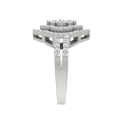 Vintage Inspired Cocktail Ring In 925 Sterling Silver - Seven