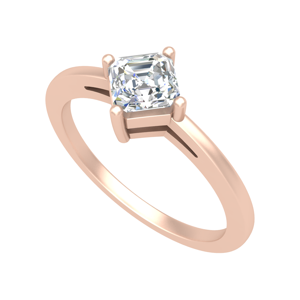 Vintage Inspired Solitaire Ring In 925 Sterling Silver - One