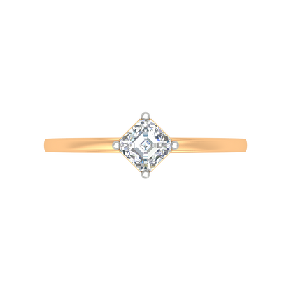 Vintage Inspired Solitaire Ring In 925 Sterling Silver - Ten