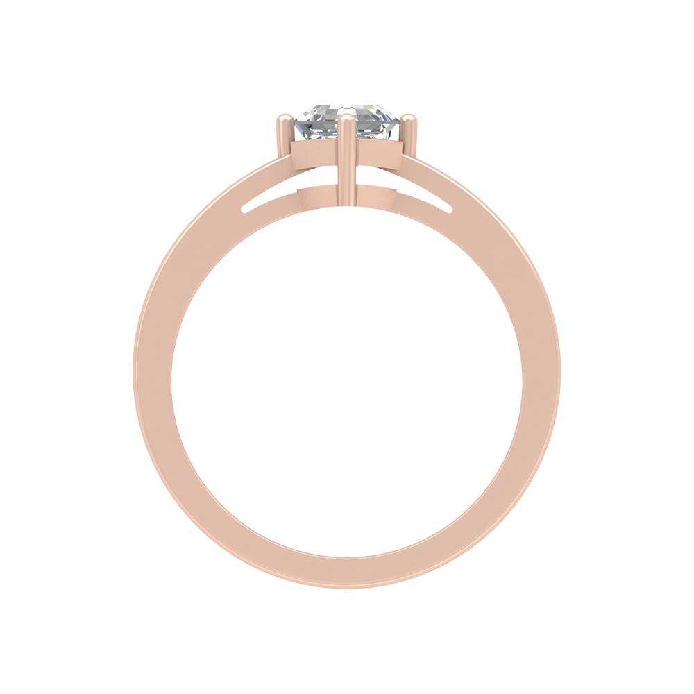 Vintage Inspired Solitaire Ring In 925 Sterling Silver - Two