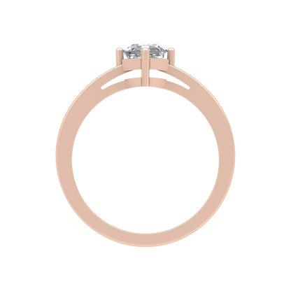 Vintage Inspired Solitaire Ring In 925 Sterling Silver - Two