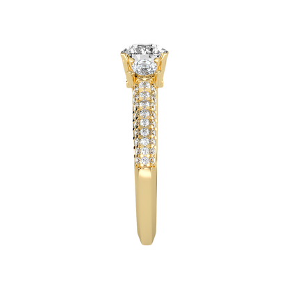 Vivir Tri Stone Ring In 925 Sterling Silver - Eleven