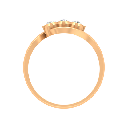 Vlour Band Tri Stone Ring - Twelve